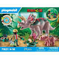 Pikkukuva 4 / 5: PLAYMOBIL 71821 Triceratops vauvan ja tutkimusmatkailijan kanssa, Dinos, 29 osaa, Aikuisille 4 vuotta ja yli Flerfärgad