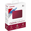 Miniatyrbillede 4 af 4: Ekstern harddisk - TOSHIBA - Canvio Advance - 4 TB - Rød