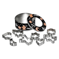Miniatyrbild 1 av 5: Kakburk - 5five - Röd metall - 8 inox utstickare - Kompakta dimensioner - Lätt vikt Röd