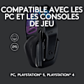 Miniatyrbillede 5 af 6: Gaming headset - Trådløst - Logitech G - G535 Lightspeed - Sort
