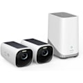 Pikkukuva 1 / 6: eufy Security eufyCam S330 - WiFi-valvontakamera - 4K-resoluutio - Aurinkoenergia - Värillinen yönäkö - Vaatii HomeBase 3:n Sort og hvid