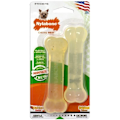 Miniatyrbillede 1 af 4: Tyggelegetøj - Nylabone - Sæt med 2 - Oksekød/kyllingsmag - Til mindre aggressive hunde - Bløde materialer