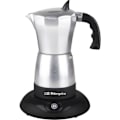 Miniatyrbillede 1 af 5: ORBEGOZO KFE 660 elektrisk moka kaffemaskine - 3 kopper - Kaffebønner - Sort, Rustfrit stål