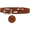 Miniatyrbillede 1 af 2: Collier - HUNTER - Aalborg 42 - Ægte læder - Cognac farve - Halsomkreds 32-38 cm cognac