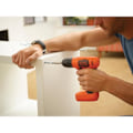 Miniatyrbillede 2 af 4: BLACK+DECKER BDCD8-QW trådløs skruetrækker - 7,2V - 1 Li-ion batteri - USB oplader inkluderet Orange og sort