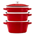 Pikkukuva 1 / 4: COCOTTE KATSO-ASETTAMISET 3-KPL, VALURAUTA PUNAINEN - STAUB