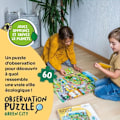 Miniatyrbillede 2 af 5: Læringsspil - GEOMAG - Observationspuslespil Grøn By - Økologisk puslespil - Opdagelse af bæredygtige byer - Plakat inkluderet