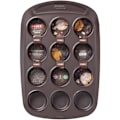 Miniatyrbillede 1 af 4: Muffin bageform - PYREX - 1452002 - I kulstofstål - Non-stick - 12 huller CHOKOLADE