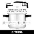 Miniatyrbillede 6 af 6: BRA Tekna trykkoger - Nem åbning - 6 L - 18/10 rustfrit stål - Alle varmekilder inklusive induktion