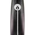 Miniatyrbillede 2 af 3: Udtrækkelig snor - Flexi - FU12C5-251-S-SI - 5m - Sort/sølv - Til hunde op til 12 kg svart silver