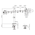 Miniatyrbillede 2 af 4: TV-stander - Gembird - MA-D2-01 - Vinklet - 30 kg - Sort