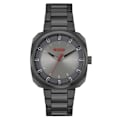 Miniatyrbillede 1 af 4: HUGO firkantet ur til mænd - Sort - Quartz - Metalarmbånd Svart