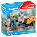 Miniatyrbillede 1 af 6: PLAYMOBIL 71752 Arbejder med mejselhammere og signalering, Action Heroes, Byggeri, 14 dele, Fra 4 år Flerfärgad