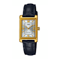 Miniatyrbild 1 av 4: Casio Watch - Dam - LTP-1234PGL-7A2EF - Svart läder - Vattentät 3 Atm Svart