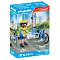 Pikkukuva 1 / 5: PLAYMOBIL 71732 Polkupyöräpoliisi latauspisteellä, Action Heroes, Poliisit, 15 osaa, Sopii yli 4-vuotiaille Flerfärgad