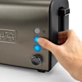Pikkukuva 3 / 6: Leivänpaahdin - BLACK+DECKER - BXTO1500E - 2 erittäin pitkää paikkaa - 7 tasoa - 3 toimintoa Rustfrit stål