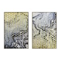 Miniatyrbillede 1 af 3: Ramme DKD Home Decor Lakeret polystyren Canvas Abstract (2 stk) (60 x 3 x 90 cm)