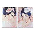 Pikkukuva 1 / 4: Kehys DKD Home Decor Canvas Geisha (2 kpl) (103,5 x 4,5 x 144 cm)