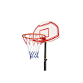 Miniatyrbillede 3 af 4: DEVESSPORT Basketballkurv på Justerbar Stativ 1,65-2,10m Mobil med Hjul, Vægtet Base, Bold Inkluderet, Ideel til Have