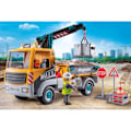 Miniatyrbillede 2 af 6: PLAYMOBIL 71750 Byggebil med kran, arbejder og tilbehør, Action Heroes, Byggeri, 55 dele, Fra 4 år Flerfärgad