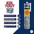 Pikkukuva 5 / 6: Kiinnitys- ja tiivistysliima - CYANOLIT - Total tech - Harmaa - 290 ml kartus - Monimateriaalinen - Kestävä ja joustava