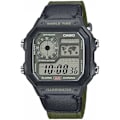 Miniatyrbillede 1 af 2: Analog Quartz Ur - CASIO - AE-1200WHUB-3AVEF - Resin - Vandtæthed 5 Atm - Unisex Svart, grön, gul
