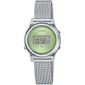 Miniatyrbillede 1 af 2: Ur - CASIO - LA700WEM-3AEF - Armbånd i Rustfrit Stål - Grøn Skive - Digital Silver, Grön