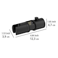 Miniatyrbillede 4 af 4: Støtte til brusehoved - Wenko - Libertà - Sort - L 12,3 x H 4,7 x P 3,9 cm Svart