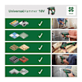 Pikkukuva 3 / 3: UniversalHammer 18V (vain) + SRE Adapterporakoneharja Grön