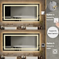 Miniatyrbild 6 av 8: Wisfor stor LED badrumsspegel, 1510x780 mm, dimbar belyst väggmonterad belyst sminkspegel, med anti-dimma Smart Touch Switch sminkspegel
