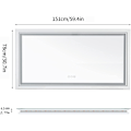 Miniatyrbild 7 av 8: Wisfor stor LED badrumsspegel, 1510x780 mm, dimbar belyst väggmonterad belyst sminkspegel, med anti-dimma Smart Touch Switch sminkspegel