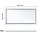 Miniatyrbild 7 av 7: Wisfor stor LED badrumsspegel, 1600x800 mm, dimbar belyst väggmonterad belyst sminkspegel, Smart Touch Switch Sminkspegel