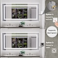 Miniatyrbild 5 av 7: Wisfor stor LED badrumsspegel, 1600x800 mm, dimbar belyst väggmonterad belyst sminkspegel, Smart Touch Switch Sminkspegel