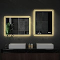 Miniatyrbild 8 av 9: Wisfor LED badrumsspegel, 600 x 800 mm, dimbar väggmonterad sminkspegel, med demister Pad Touch Sensor Bakgrundsbelyst rektangel sminkspegel