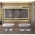 Miniatyrbild 1 av 9: Wisfor LED badrumsspegel, 1200x600 mm, stor, dimbar belyst väggmonterad sminkspegel, med demister Pad Smart Touch Switch sminkspegel