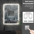 Miniatyrbild 5 av 9: Wisfor LED badrumsspegel, 600 x 800 mm, dimbar väggmonterad sminkspegel, med demister Pad Touch Sensor Bakgrundsbelyst rektangel sminkspegel