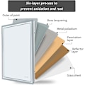 Miniatyrbild 9 av 9: Wisfor LED badrumsspegel, 600 x 800 mm, dimbar väggmonterad sminkspegel, med demister Pad Touch Sensor Bakgrundsbelyst rektangel sminkspegel