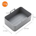 Miniatyrbild 5 av 5: Air Fryer Silikonform, Rektangulär Silikonbehållare för Air Fryer, Silikonform för Air Fryer grå grey medium size