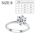 Miniatyrbilde 2 av 5: TG Moissanite vielsesring, klassisk forlovelsesring for kvinner, 8