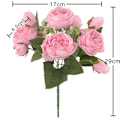 Miniatyrbillede 2 af 5: Kunstig Silke Peony Falske Blomster Bryllupsbuket DIY Hjem Køkken Rose Kunstig Peony Buket