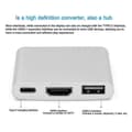 Miniatyrbillede 2 af 5: Type-C til USB-C 4K HDMI USB 3.0 3-i-1 Hub Adapterkabel til Apple Mac [DB]