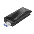 Wireless Network Card 1300Mbps WiFi Code Lock USB 3.0 Adapter Dual Frequency 2.4/5.8GHz Driver-Free High-Speed Faster Transmission Wireless External R