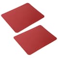 Miniatyrbild 2 av 5: 2 Pcs Double-Sided Mouse Pad Solid Color Waterproof PVC Leather Mat for Office Home Computer PC (Wine Red Yellow)