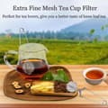 Miniatyrbillede 1 af 6: 4 tesier - Rustfrit stål finmasket med håndtag - til løs te, krydderier, urter