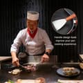 Miniatyrbillede 2 af 5: Teppanyaki Spatelsæt - Rustfrit stål - 2 Dele - Træhåndtag