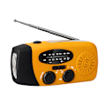 Pikkukuva 1 / 6: Pääsiäistarjoukset! Korkealaatuinen kampiradio aurinkopaneeleilla, taskulampulla ja 2000mAh varavirtalähteellä SOS-hätätilanteisiin - oranssi väri 300 orange color