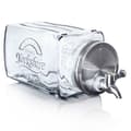 Beverage dispenser with tap for fruit and ice, refrigerator-friendly
