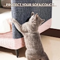 Miniatyrbilde 5 av 6: Katteklorebeskyttelsesmatte, klorematte, klorebrett katt, klorebeskyttelse sofa katt, katteklorematte, klorebrett (40cm x 2m) No.9 Mbappé XL
