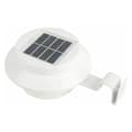 3-pack Solar Gutter Lights, Outdoor Solar Gutter Lights with Adjustable Holder, for Fence, Garden, Wall, Yard (White, Warm Light)