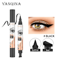 Miniatyrbillede 4 af 5: 1 stk Dobbelt Hoved Eyeliner 2 I 1 Vandfast Eyeliner Pen Sort Og Ikke-Smudsig Mønster Tætning Eyeliner